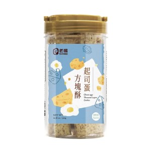 老楊 起司蛋方塊酥(小圓罐) 300g/12