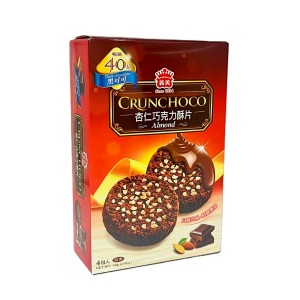 義美 杏仁巧克力酥片(黑可可) 140g