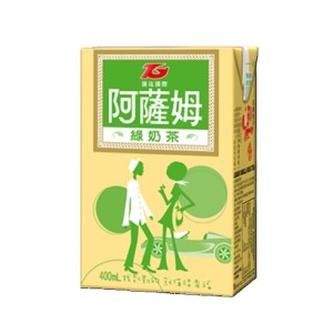 阿薩姆 綠奶茶 400ml
